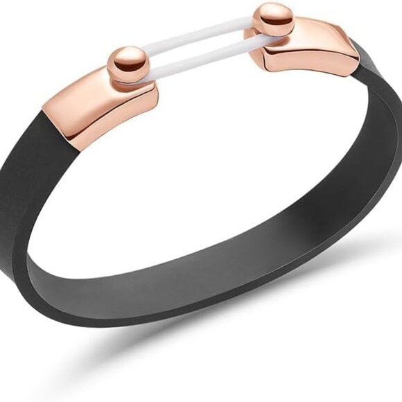 Stress Relief Snap Bracelet Silicone Rubber Bands Anxiety and Mindfulness - Picture 1 of 8